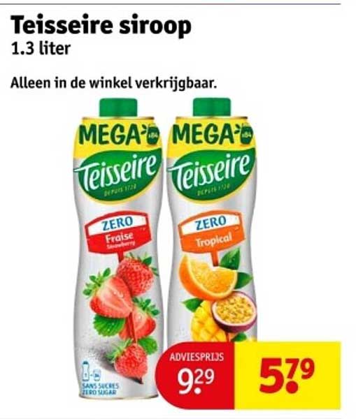 Teisseire siroop 1.3 liter