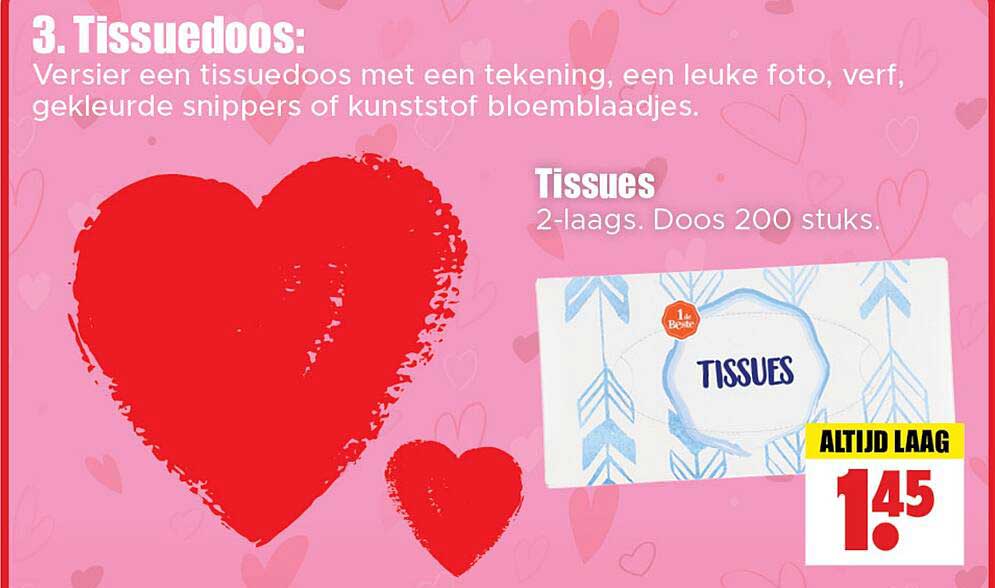 Tissues 2-laags. Doos 200 stuks.