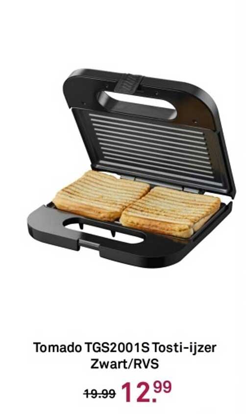 Tomado TGS2001S Tosti-ijzer Zwart/RVS