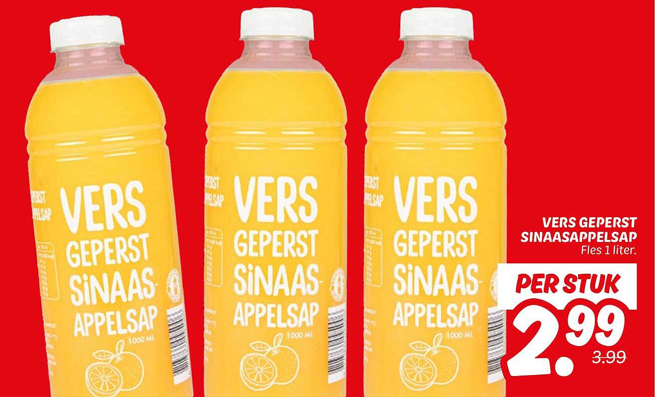 VERS GEPEST SINAASAPPELSAP Fles 1 liter
