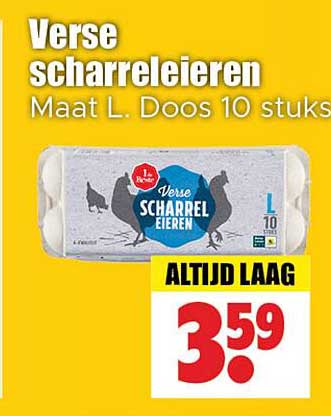 Verse scharreleieren Maat L. Doos 10 stuks