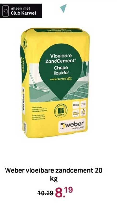 Weber vloeibare zandcement 20 kg
