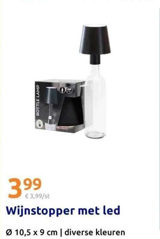 Wijnstopper met led