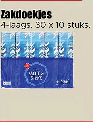 Zakdoekjes 4-laags. 30 x 10 stuks.