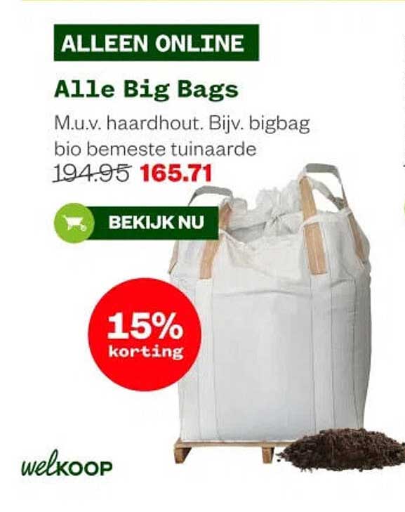Alle Big Bags 15% korting