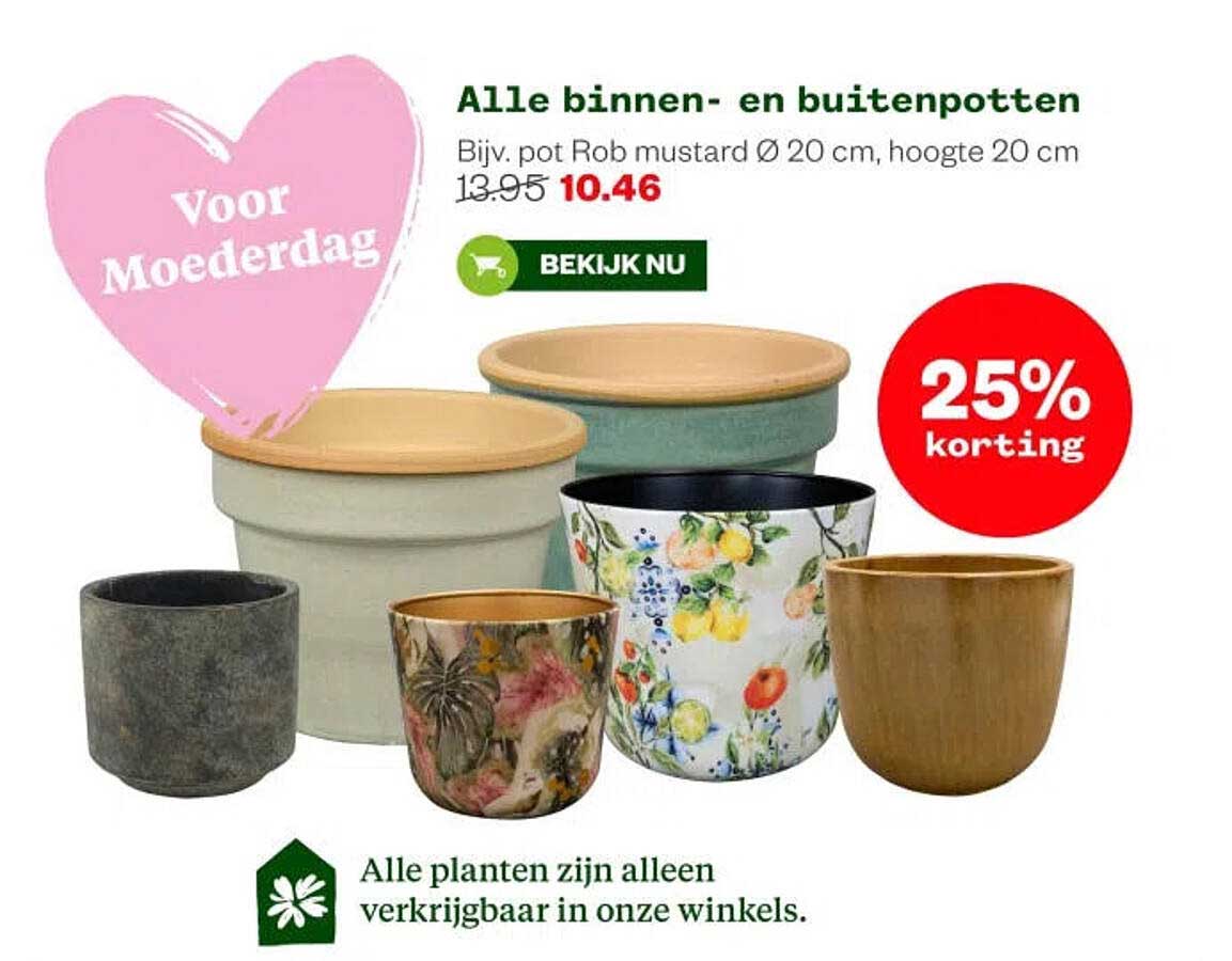 Alle binnen- en buitenpotten