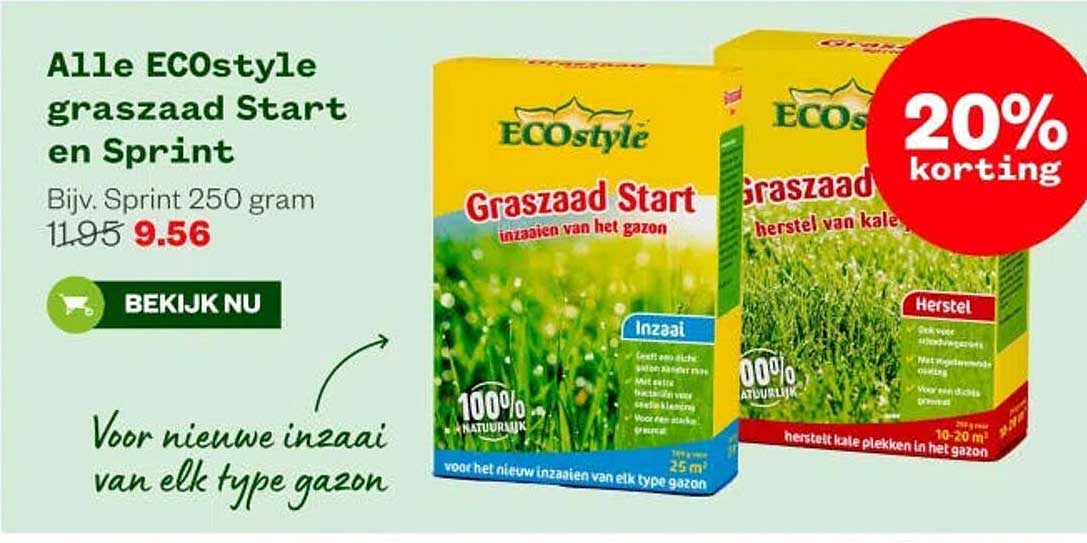 Alle ECOstyle graszaad Start en Sprint