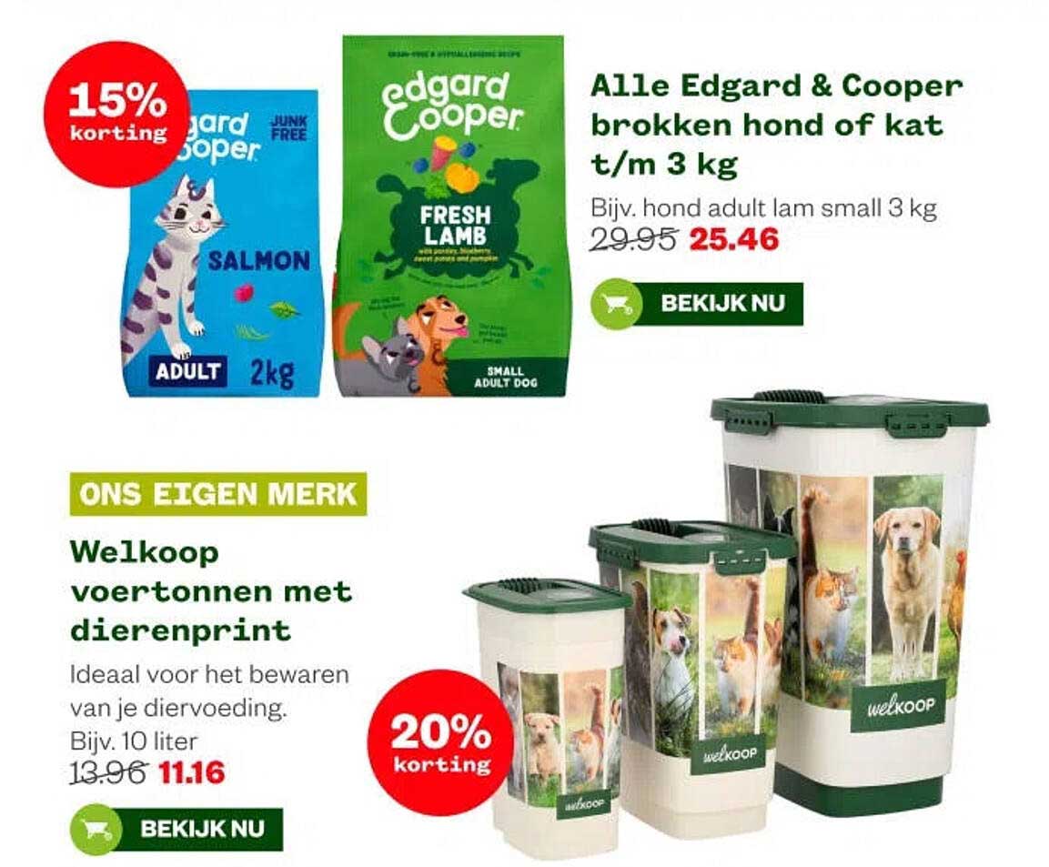 Alle Edgard & Cooper brokken hond of kat t/m 3 kg