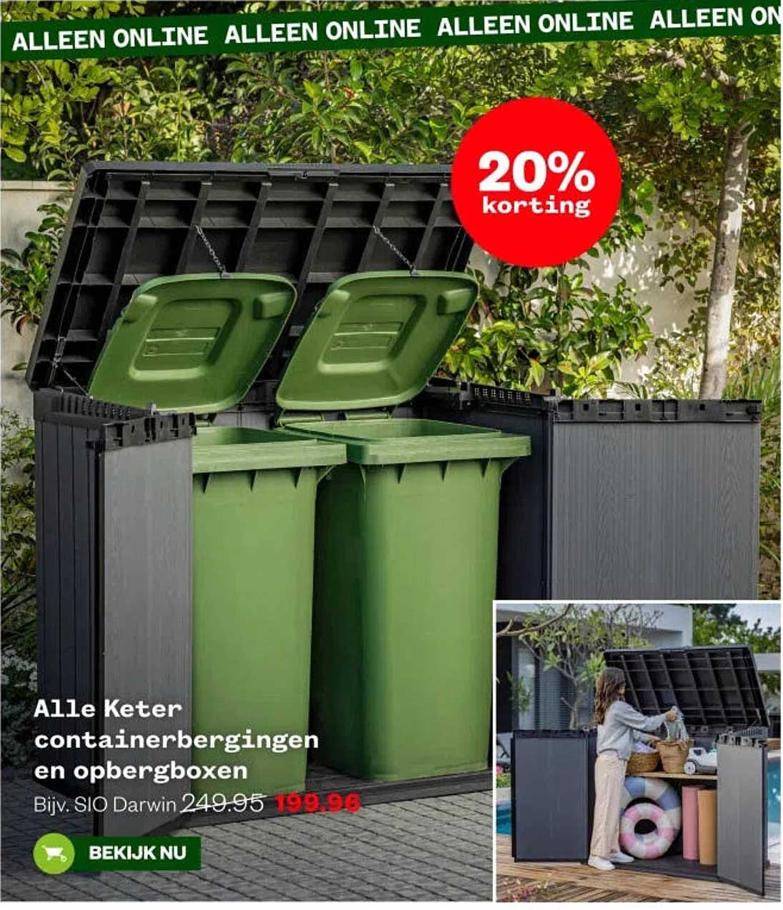 Alle Keter containerbergingen en opbergboxen