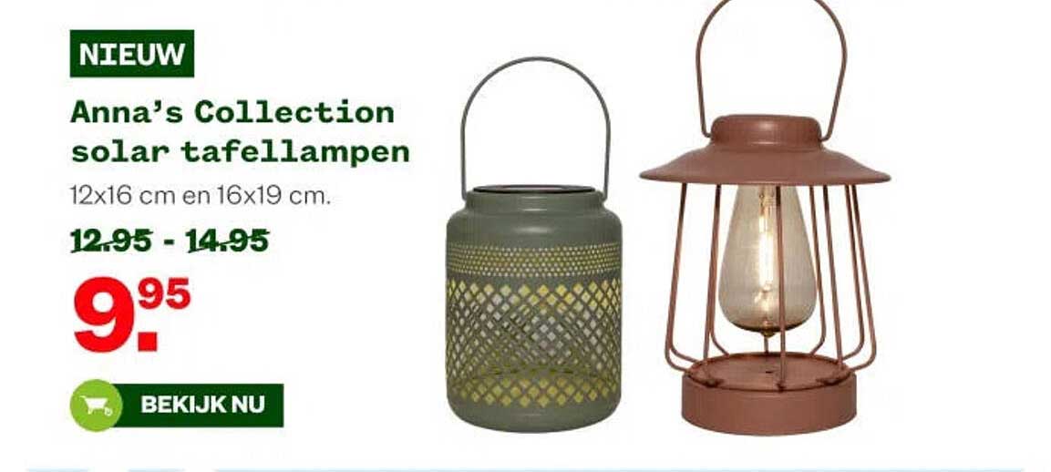 Anna’s Collection solar tafellampen
