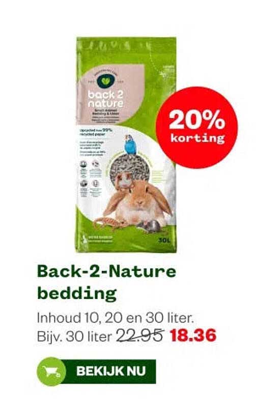 Back-2-Nature bedding 20% korting
