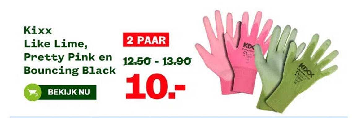 Kixx Like Lime, Pretty Pink en Bouncing Black 2 PAAR