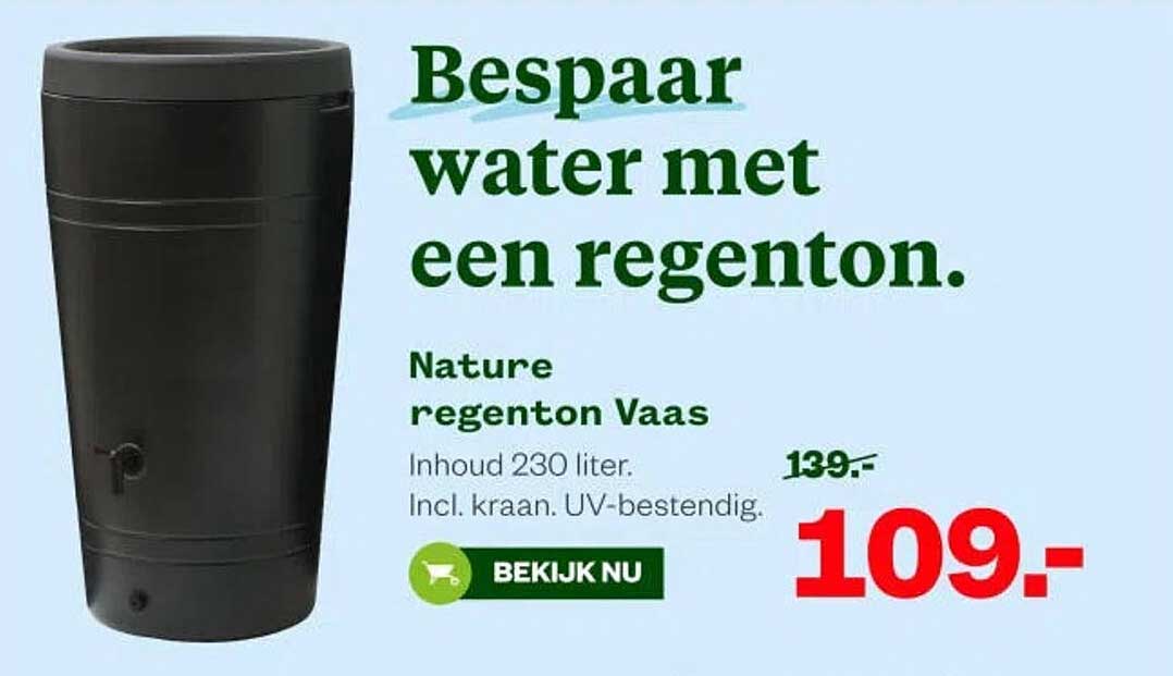 Nature regenton Vaas