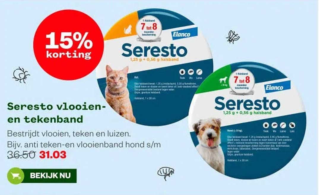 Seresto vlooien- en tekenband