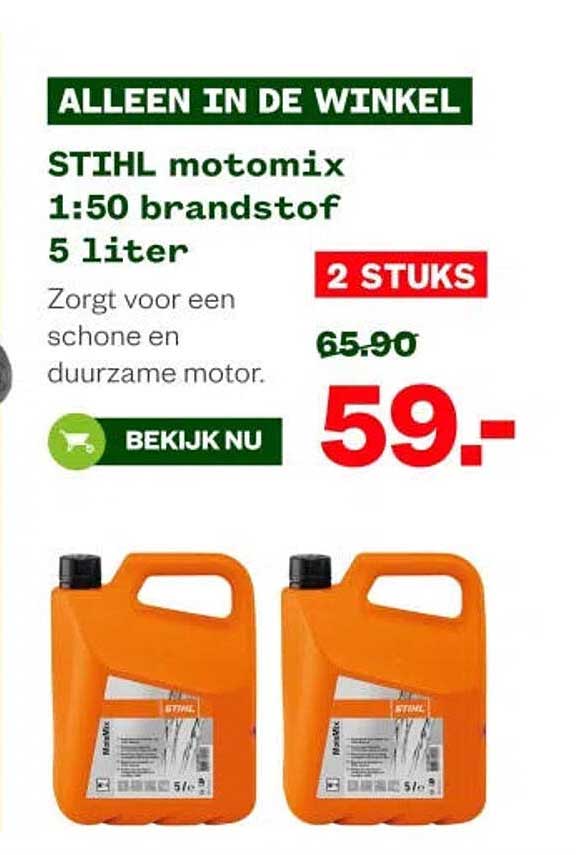STIHL motomix 1:50 brandstof 5 liter 2 STUKS