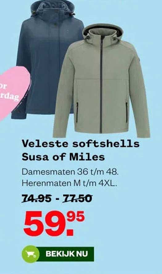 Veleste softshells Susa of Miles