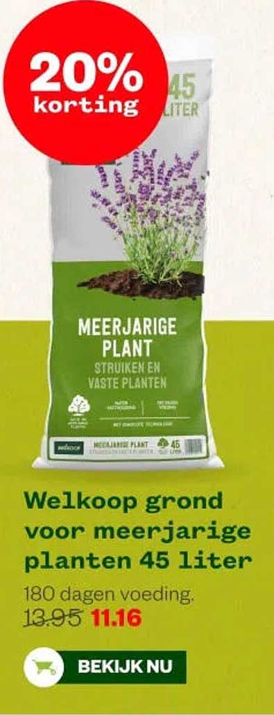 Welkoop grond voor meerjarige planten 45 liter