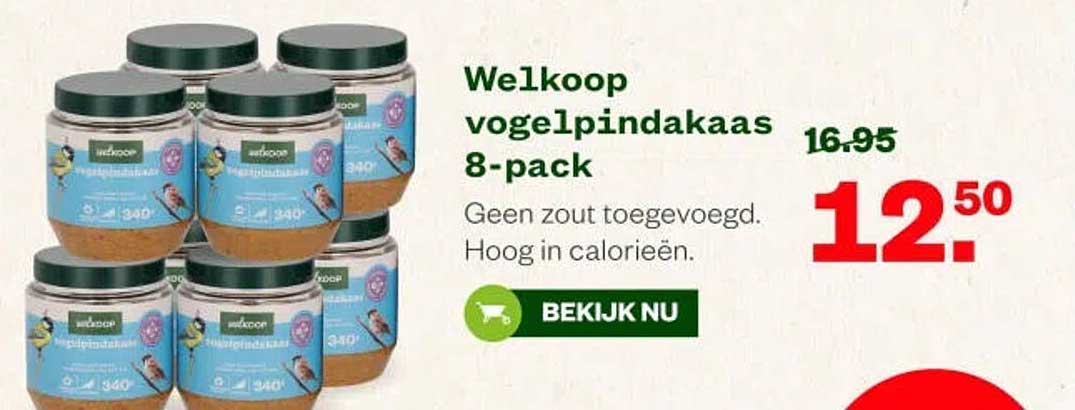 Welkoop vogelpindakaas 8-pack