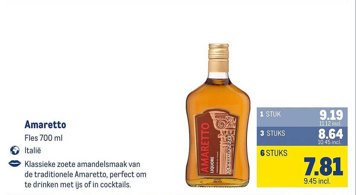 Amaretto Fles 700 ml