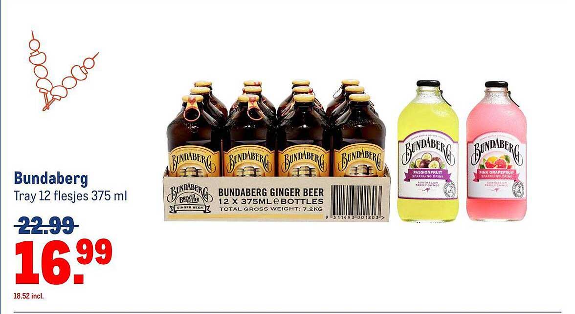 Bundaberg Tray 12 flesjes 375 ml