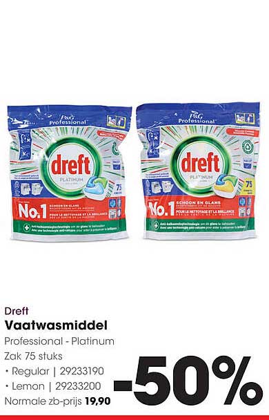 Dreft Vaatwasmiddel Professional - Platinum