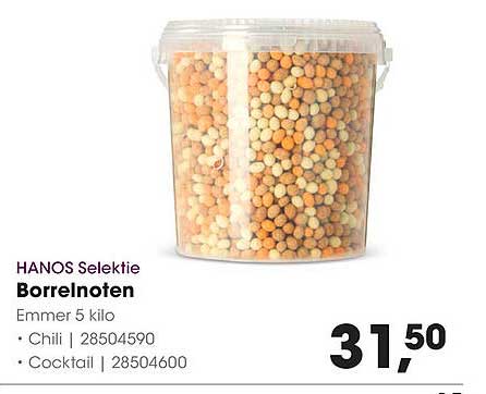 HANOS Selectie Borrelnoten Emmer 5 kilo