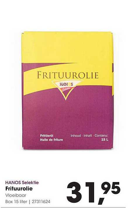 HANOS Selectie Frituurolie 15 liter