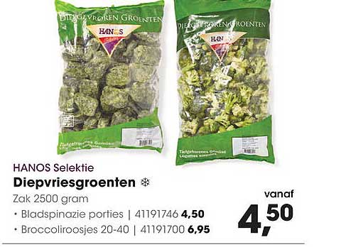 HANOS Selektie Diepvriesgroenten