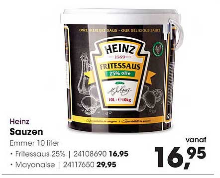Heinz Fritessaus 25% 10 liter