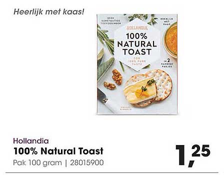 Hollandia 100% Natural Toast