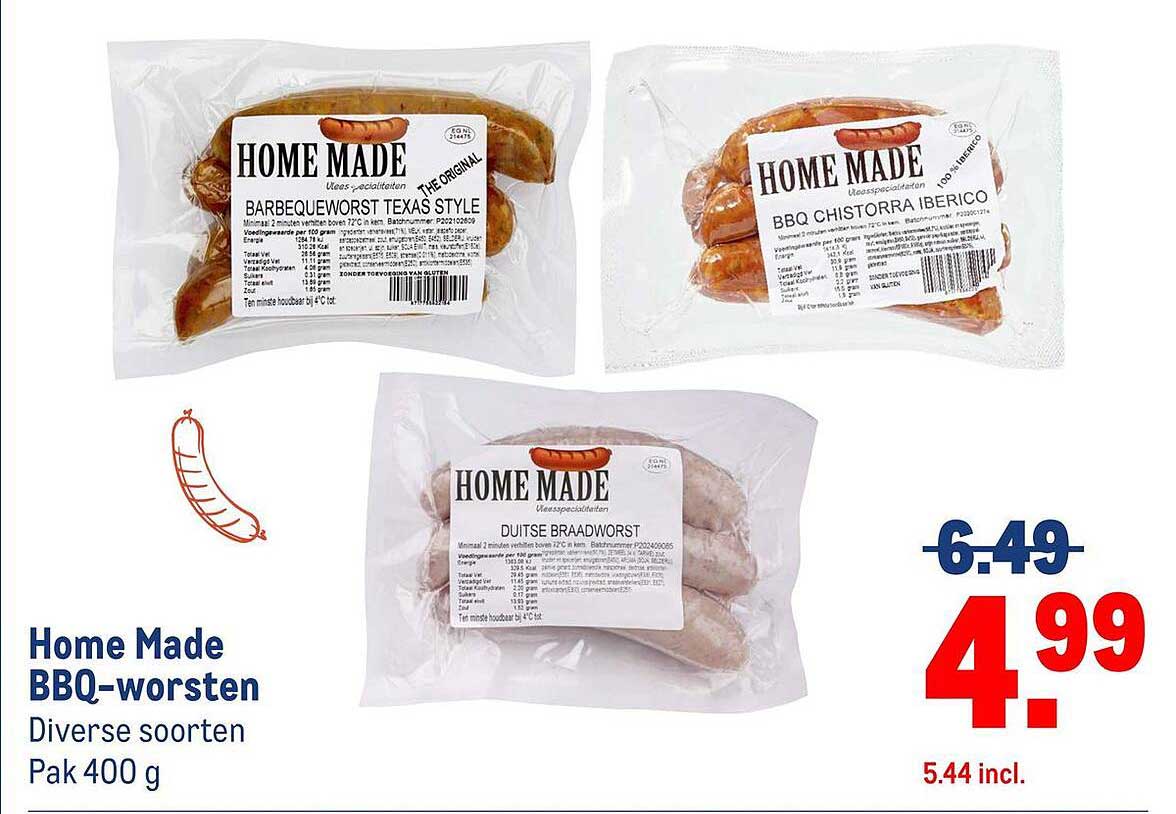 Home Made BBQ-worsten