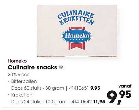 Homeko Culinaires snacks