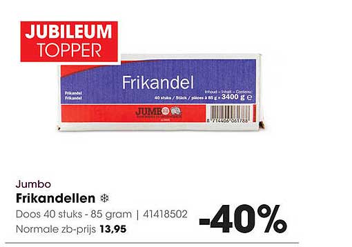 Jumbo Frikandellen Doos 40 stuks – 85 gram