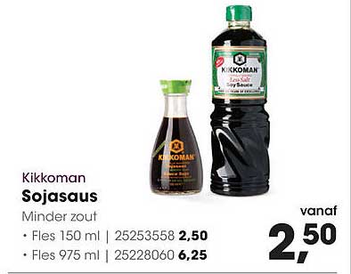 Kikkoman Sojasaus Minder zout