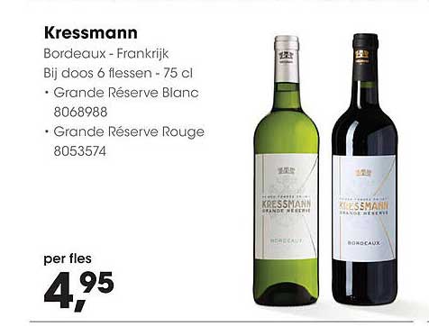 Kressmann Bordeaux - Frankrijk Bij doos 6 flessen - 75 cl