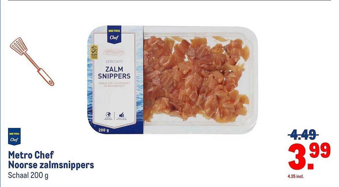 Metro Chef Noorse zalmsnippers Schaal 200 g