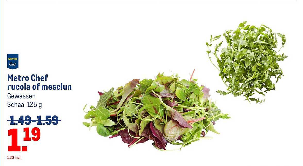 Metro Chef rucola of mesclun