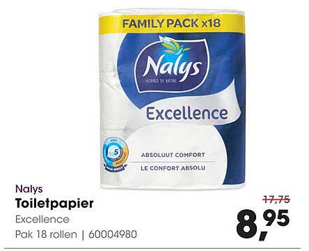 Nalys Toiletpapier Excellence 18 rollen