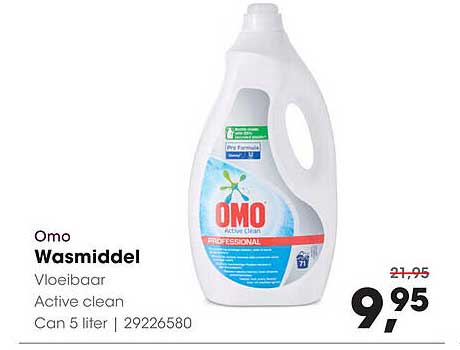 Omo Wasmiddel Vloeibaar Active Clean Can 5 liter