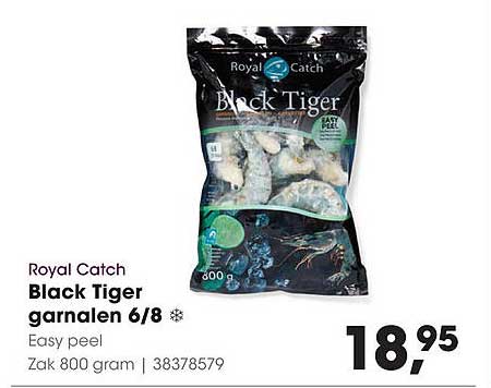 Royal Catch Black Tiger garnalen 6/8