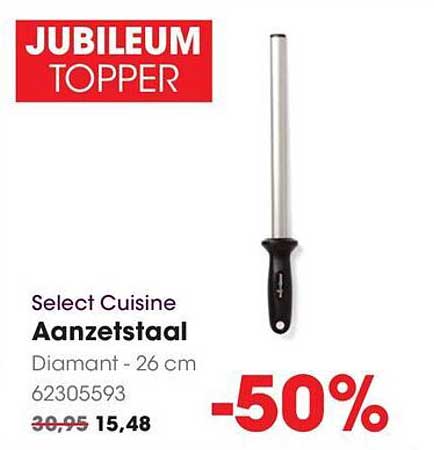 Select Cuisine Aanzetstaal Diamant - 26 cm