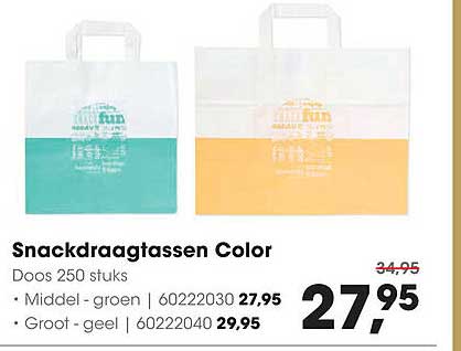 Snackdraagtassen Color