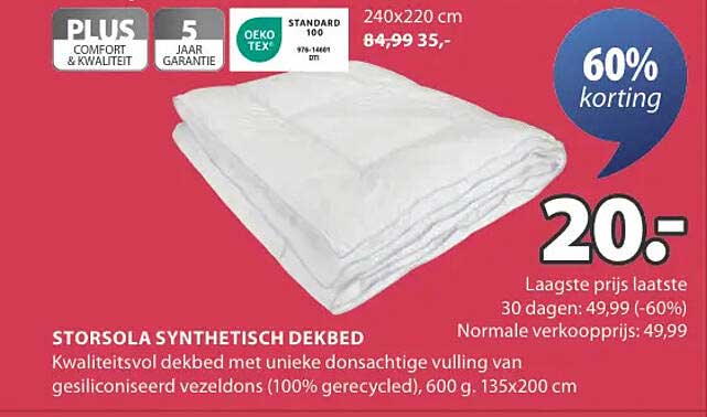 STORSOLA SYNTHETISCH DEKBED