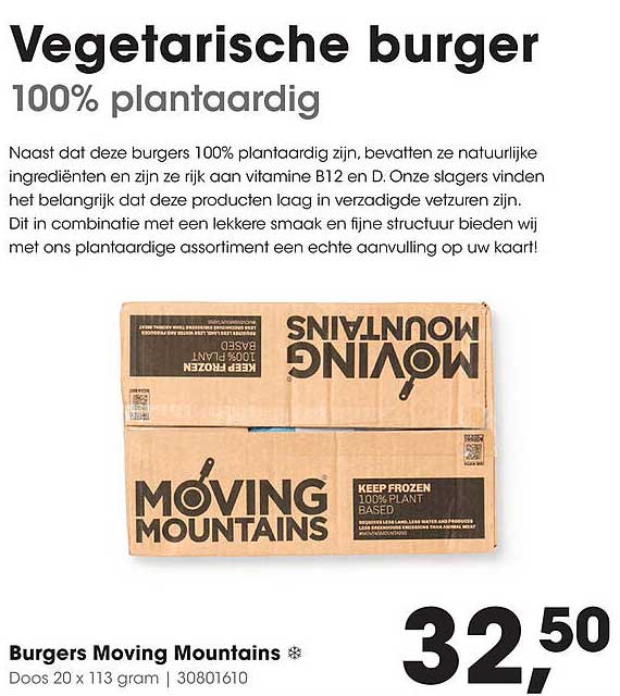 Vegetarische burger 100% plantaardig