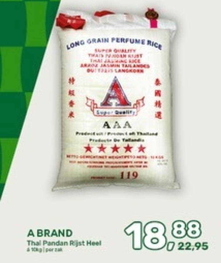 A BRAND Thai Pandan Rijst Heel 4 x 5kg | per zak