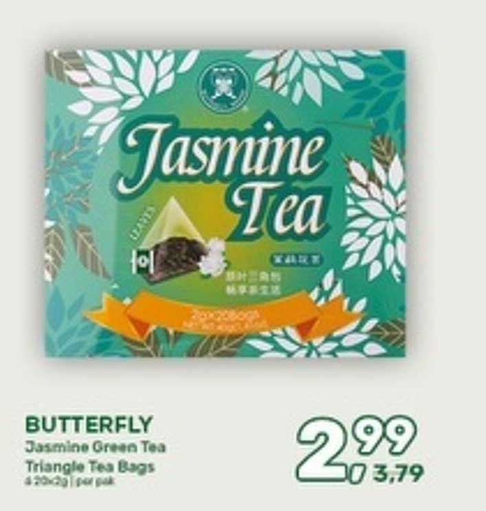 BUTTERFLY Jasmine Green Tea Triangle Tea Bags
