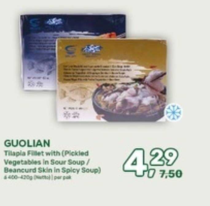 GUOLIAN Tilapia Fillet with (Pickled Vegetables in Sour Soup / Beancurd Skin in Spicy Soup)