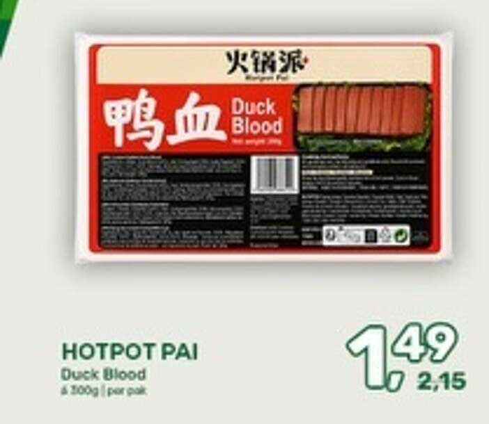 HOTPOT PAI Duck Blood 4 x 300g | per pak