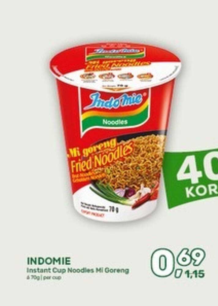 INDOMIE Instant Cup Noodles Mi Goreng 70g per cup 4 voor 4,00 korting