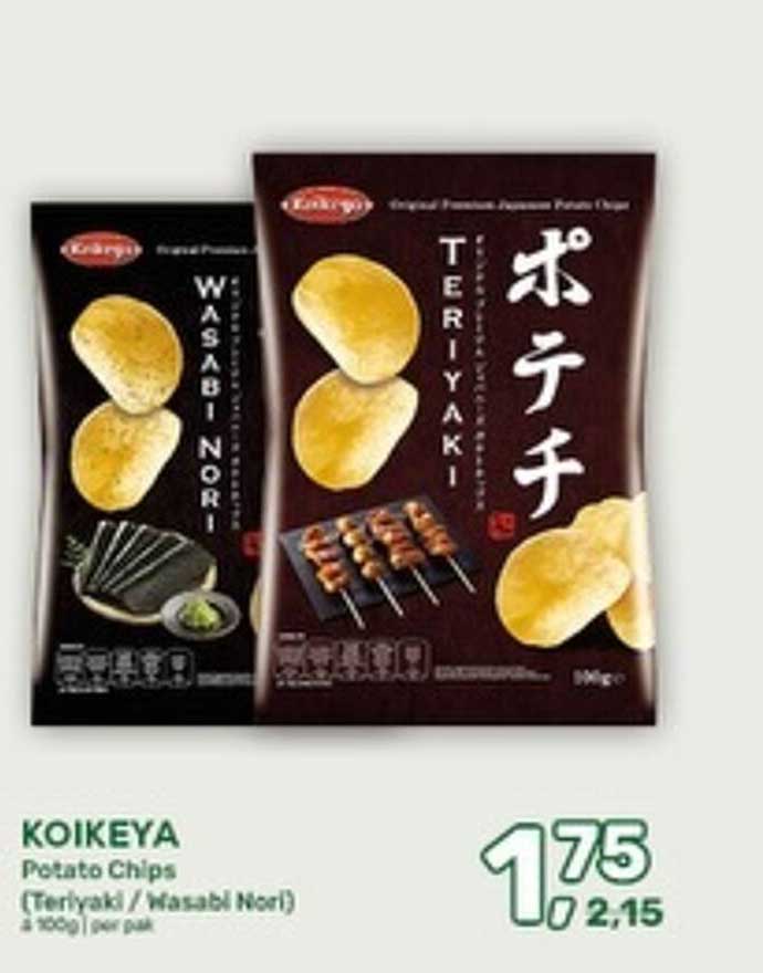 KOIKEYA Potato Chips (Teriyaki / Wasabi Nori)